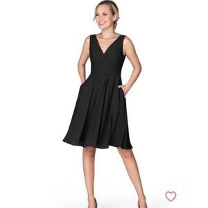 Azazie Dress-Kyla- Black NWT 4